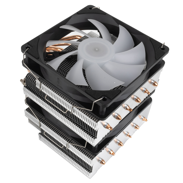Fantasy WuKong 120mm ARGB  Cooling Speed Control 6 Heatpipes CPu Cooler Copper Server Aluminum Radiator PC 4Pin Air Cooler