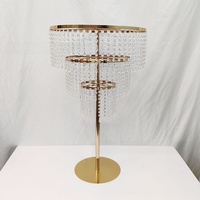 Décorations de mariage de luxe en métal/acrylique, centres de table, supports à fleurs, accessoires et décorations pour l'aménagement des lieux