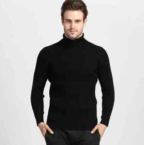 Nuovo Maglione Invernale da <span class=keywords><strong>Uomo</strong></span> Versione Coreana Tinta Unita <span class=keywords><strong>Slim</strong></span> Fit Collo Alto in Lana Maglione da <span class=keywords><strong>Uomo</strong></span> Abbigliamento Maschile - Product Image 2