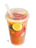 Gobelet jetable personnalisé avec logo, en plastique PP/PET, en forme de U, 16 oz, avec couvercle, pour boissons froides/chaudes (thé au lait, café, jus de fruits)