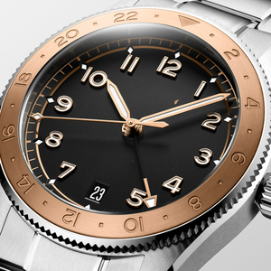 Reloj GMT 24H para Hombre con Bisel Giratorio, Visualización de Fecha, Correa de Acero Inoxidable, Reloj de Pulsera Mecánico Automático para Longinesing - Product Image 2