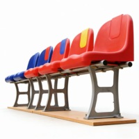 Siège de stade en plastique moulé en PP à fixation au sol avec pieds en aluminium Sillas Plasticas Para Gradas De Estadio ZS-ZKBB-L