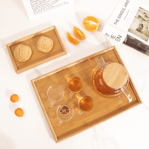 Plateau en bambou plateau à thé <span class=keywords><strong>rectangulaire</strong></span> en bois massif assiette à pain japonaise écologique Kung Fu tasse à eau ensemble de <span class=keywords><strong>vaisselle</strong></span> domestique - Product Image 4
