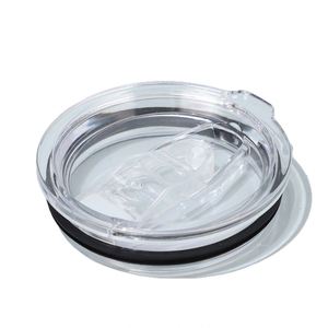 20oz 30oz 40oz Clear Spill Proof <b>Plastic</b> Cup Lid Reusable Replacement Tumbler Cover Leak Proof Car Cup Accessory With Straw Hole - Product Image 4