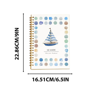 Quaderni di Acquerello a Tema Marino, Libro <span class=keywords><strong>da</strong></span> <span class=keywords><strong>Colorare</strong></span> <span class=keywords><strong>per</strong></span> Principianti, Kit di Pittura Facile con Scene Naturali, Carta 6.5x9 pollici, Regalo <span class=keywords><strong>per</strong></span> <span class=keywords><strong>Adulti</strong></span> - Product Image 5