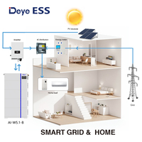 Batteria di accumulo energetico agli ioni di litio LiFePO4 Deye AI-W5.1 da 51.2V 100Ah 5kW in stock per uso residenziale e commerciale