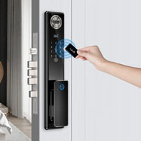 Serrure de porte intelligente Tuya avec fonction d'appel vidéo HanDaily, authentification par reconnaissance faciale et empreinte digitale, serrure numérique OEM avec caméra, compatible mortaise 6068
