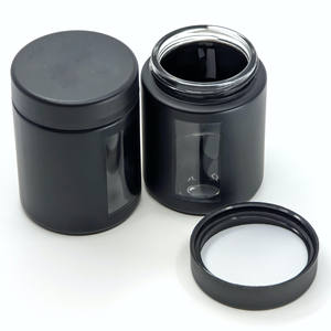 Frascos de Vidrio Personalizados de 4oz, 8oz y 16oz, Herméticos, para Guardar Flores, Cogollos, Hojas de Tabaco, Color Violeta Negro, con Protección UV - Product Image 3