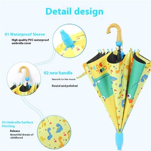 Parapluie de pluie semi-automatique imperméable pour enfants conception de dessin animé mignon pour la maternelle et bébé parapluie publicitaire en gros - Product Image 4