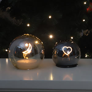 홈 장식 현대 하이 엔드 투명 유리 에너지 절약 필라멘트 전구 Led 빛 침대 옆 탁자 램프 - Product Image 1