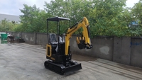 Mini-excavatrice de 1 tonne à oscillation de queue nulle, facile à transporter par camionnette ou petite remorque
