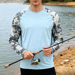 เสื้อกันแดดกันน้ำคุณภาพสูงสำหรับตกปลาแบบสวมใส่ได้ทั้งชายและหญิง ป้องกันรังสียูวี ระบายความชื้น แห้งเร็ว แขนยาว เหมาะสำหรับกิจกรรมตกปลาและกิจกรรมกลางแจ้ง - Product Image 6