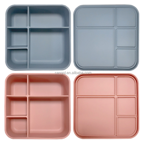 Tùy Chỉnh Lò Vi Sóng An Toàn Lớn Vuông <span class=keywords><strong>Silicone</strong></span> Trẻ Em Ăn Trưa Hộp Leakproof <span class=keywords><strong>Silicone</strong></span> Bento Hộp Thực Phẩm Container BPA Miễn Phí - Product Image 1