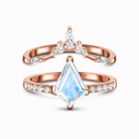 Bijoux en or vermeil fin coupe cerf-volant bijoux en lavande naturelle 925 argent Sterling or vermeil ensemble de bagues en quartz lavande