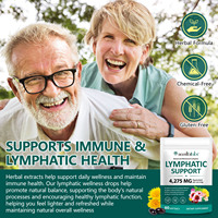 Acentiallabs Vente en gros 60 gélules Soupport lymphatique Formule à base de plantes naturelles Gélules de drainage lymphatique