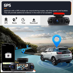 กล้องติดรถยนต์ Podofo หน้าจอ IPS 3.0 นิ้ว 4 เลนส์ บันทึกภาพ 360 องศา ความละเอียด 4K กล้องหน้า + กล้องหลัง 3 ตัว ความละเอียด 1080P พร้อม GPS WiFi แอพพลิเคชั่น บันทึกภาพแบบเรียลไทม์ รองรับ OEM - Product Image 4