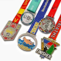 Médailles personnalisées de fabricant en or et en argent pour les finalistes de marathon, course à pied 5K/10K, cyclisme, athlétisme, karaté, médailles de sport en métal