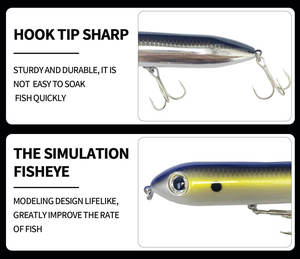 เหยื่อปลอมแบบ OEM สีพ่นตามสั่ง ขนาด 100 มม./11 กรัม ชนิดลอยผิวน้ำ แบบดินสอขนาดใหญ่ SPOOK LURE สำหรับตก<span class=keywords><strong>ปลา</strong></span>ในน้ำจืด <span class=keywords><strong>ปลา</strong></span>กระพง <span class=keywords><strong>ปลา</strong></span>ทะเล <span class=keywords><strong>ปลา</strong></span>แซลมอน - Product Image 4