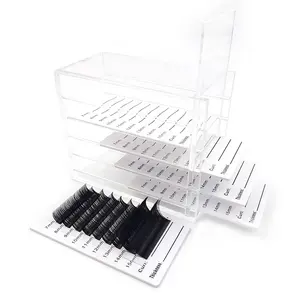 5 Layers Acrylic Eyelash Extension Holder For Individual Volume Lash Extension Display Stand Pallet