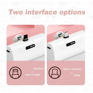 Chargeur de téléphone portable M-Queen, mini batterie externe portable, porte-clés avec câbles intégrés, 5000 mAh - Product Image 4