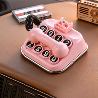 Plaque de stationnement vintage pour voiture avec numéro de téléphone, design rétro, combiné magnétique durable et sûr, ajustement universel, compatible avec BMW Toyota Honda
