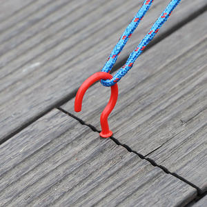 ตะขอเกี่ยวพื้นโลหะผสมสังกะสี ขนาด 7.3 ซม. สีแดง น้ำเงิน เหลือง รูปทรงเครื่องหมายคำถาม สำหรับเต็นท์ ผ้าใบกันน้ำ ใช้สำหรับตั้งแคมป์และกิจกรรมกลางแจ้ง - Product Image 2