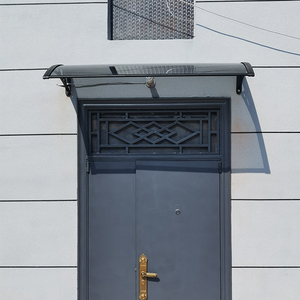 Prix usine personnalisé Design <span class=keywords><strong>moderne</strong></span> 80*300cm <span class=keywords><strong>maison</strong></span> porte d'entrée fenêtre en alliage d'aluminium cadre Polycarbonate feuille auvent - Product Image 4