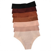 Celana Dalam Bikini Wanita Ukuran Besar XXL XXXL Seksi Polos Bahan Ice-Silk Tipis Tanpa Jahitan Cepat Kering Bernapas Model Low-Rise ODM