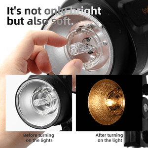 Godox 75W Theo Kiểu Ánh Sáng Bóng Đèn Nhiếp Ảnh Cho 160/200/250W Nhỏ Phòng Thu Đèn <span class=keywords><strong>Flash</strong></span> - Product Image 5