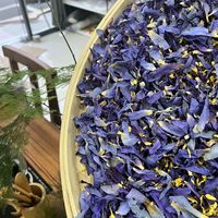 Pétales de lotus bleu séchés faits à la main, thé aux fleurs de Nymphaea Caerulea en vrac, à vendre