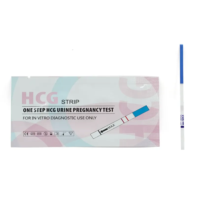 Strip tes kehamilan urin strip tes kehamilan Hcg produsen satu langkah akurat strip tes kehamilan