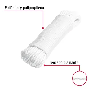 FIERO 4mm X 15m scatola di spago in poliestere diamante bianco 18 unità eco-friendly materiali riciclati rigida opaca laminazione goffratura - Product Image 2