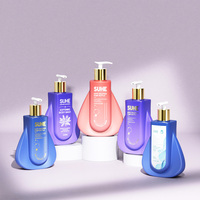 Flacon de lotion corporelle cosmétique de luxe personnalisé de 300 ml à 500 ml avec pompe pour masque facial, shampoing et perruques, en matériau HDPE