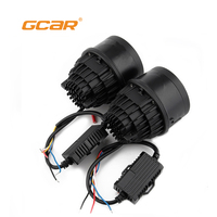 GCAR Offre Spéciale feu avant de voiture M628S Double Laser Bi LED Phares antibrouillard 6000K + 3000K 65W Waterproof Fog Lamp for Car Light Retrofit