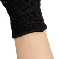 Guantes de PVC con Puntos, Tejido de Poliéster Negro, Flexibles y Transpirables para Embalaje