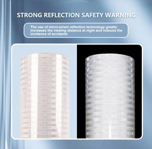 Láminas reflectantes prismáticas de alta intensidad, pegatina plateada, autoadhesivo para coser, cinta marina, láminas reflectantes para navegación - Product Image 2