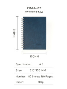 Vente de gros Journal épais de 80 pages A5 cahier à spirale personnalisé à spirale Journal de poche à bobine vierge à vendre - Product Image 5