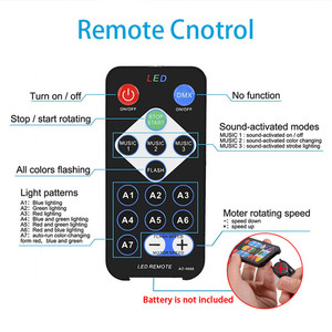 Disco <strong>DJ</strong> Light RGB Stage Effect Light Remote <strong>Control</strong> Laser Projector Lights With Smart Sound <strong>Control</strong> for Bar KTV Party - Product Image 2