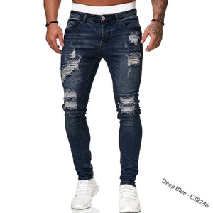 <span class=keywords><strong>Jeans</strong></span> <span class=keywords><strong>Skinny</strong></span> a <span class=keywords><strong>Vita</strong></span> <span class=keywords><strong>Bassa</strong></span> Strappati per <span class=keywords><strong>Uomo</strong></span>, Pantaloni in Denim - Product Image 4