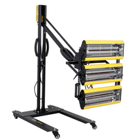 Lámpara de Curado de Pintura Infrarroja de Onda Corta de Alta Calidad de 3900W, Secador de Pintura Móvil para Automóviles, Lámpara IR para Secado de Pintura, Lámpara de Calentamiento para Cabina de Pintura