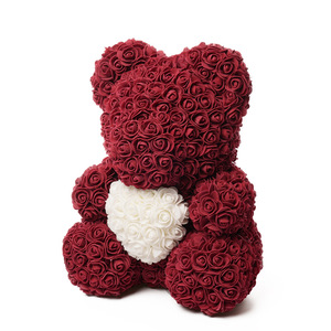 Hot 25cm artificial Foam Teddy Bear Rose bear flower