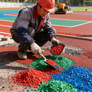 <span class=keywords><strong>Pegamento</strong></span> adhesivo de poliuretano aglutinante PU Unión y mezcla con gránulos de caucho EPDM - Product Image 1