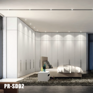 פרימה מודרנית ארון בגדים ריהוט מותאם אישית ריהוט עץ זוג הליכה בארון בגדים האחרונים לאחסון חדר שינה - Product Image 6