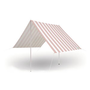 Parasol de plage vintage à rayures en forme de A, tente solaire en aluminium de qualité supérieure, installation facile, cabane en toile pour pique-nique et plage - Product Image 2