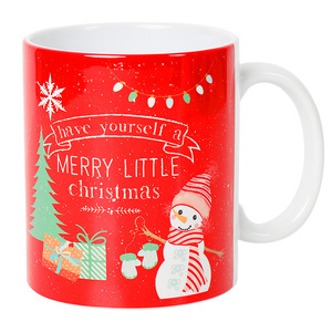 Tasses à café en céramique personnalisées bon marché pour promotion de Noël 2021, 11 oz - Product Image 1
