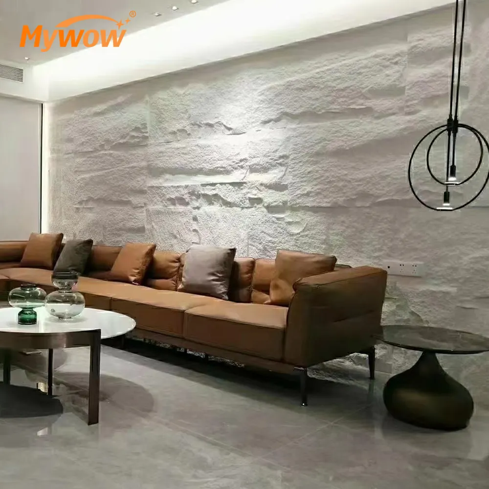 New Material Light Weight Large Faux Stone Rock PU Stone Polyurethane Artificial Stone Wall Panels For House Decoration