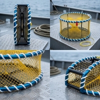 Piège cylindrique pour poulpes et crabes, panier à crabes en maille d'acier
