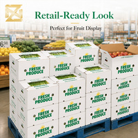 Muestra Gratuita de Caja de Cartón Corrugado para Frutas y Verduras, Impresa, para Envío de Plátanos Frescos