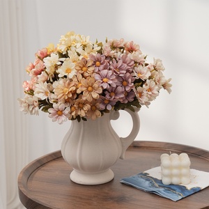 Bouquet de marguerites et tournesols artificiels rustiques français, ensemble de fleurs réalistes pour chambre à coucher, table de chevet, comptoir de cuisine - Product Image 2