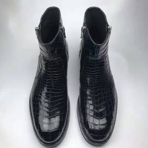 Chaussures d'hiver Goodyear italiennes pour hommes, bottes en cuir de crocodile véritable, bottes Oxford pour hommes, bottes à la cheville en cuir de haute qualité pour hommes - Product Image 5